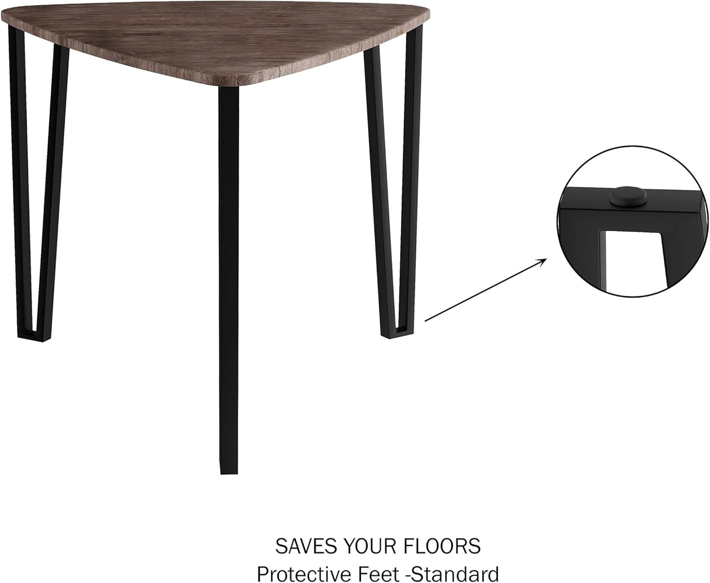 Woodgrain Nesting Tables Set – Stylish & Space-Saving
