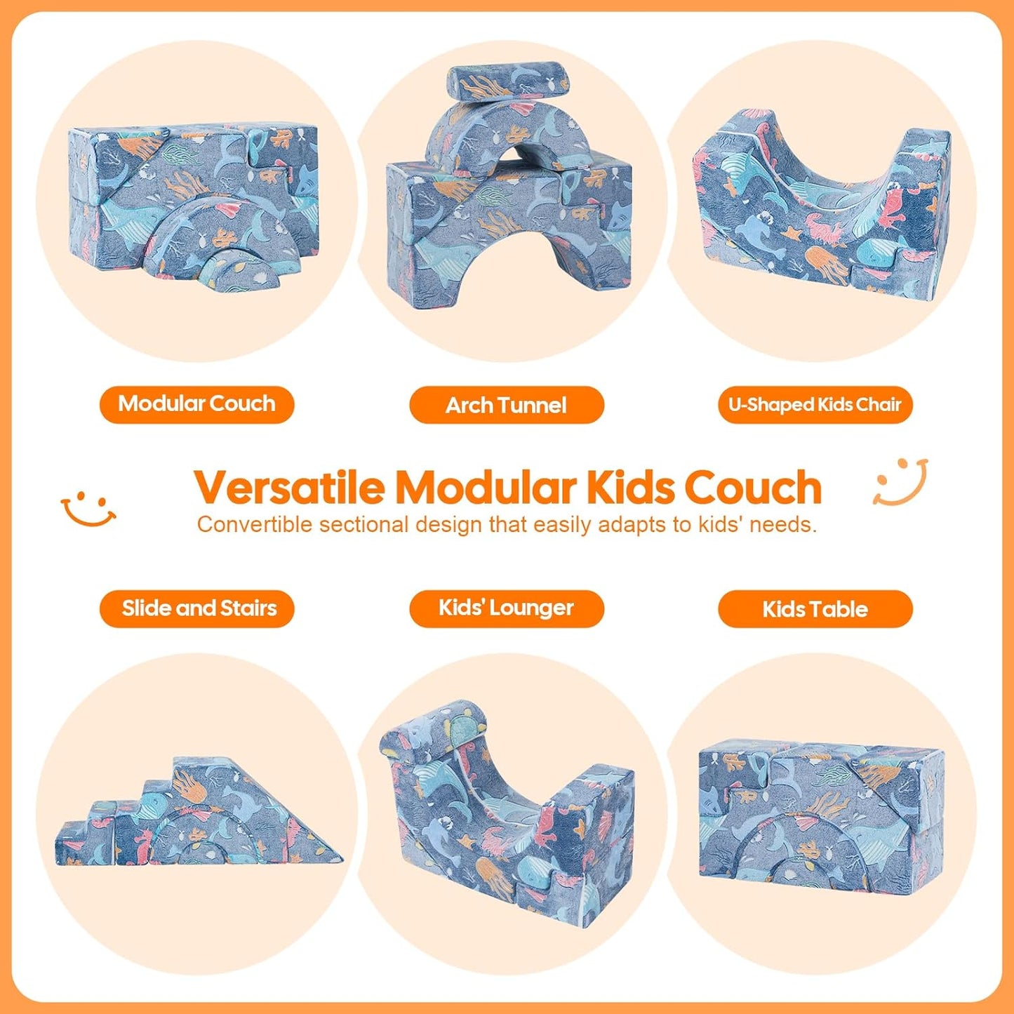 Toddler Foam Climbing Couch – Soft & Safe Play Sofa